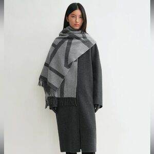 Toteme monogram jacquard wool scarf